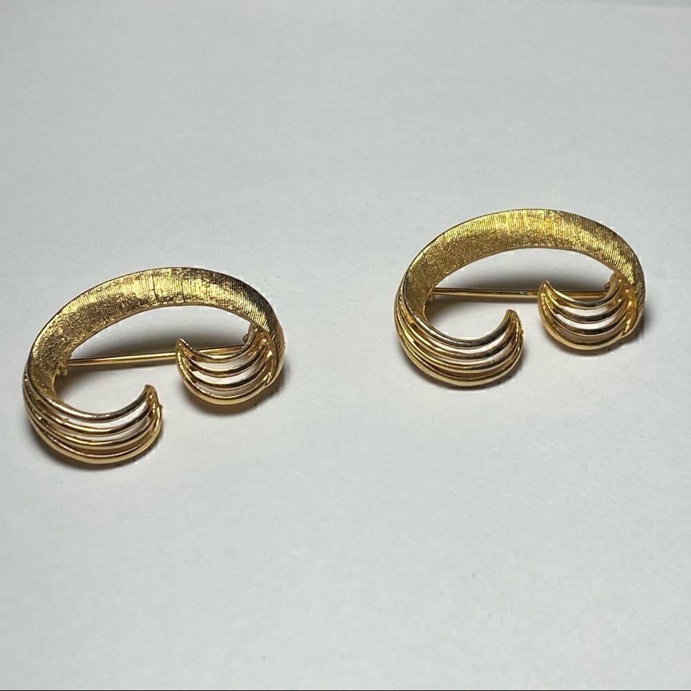 *Coro* Vintage Stamped Gold-tone Brooches